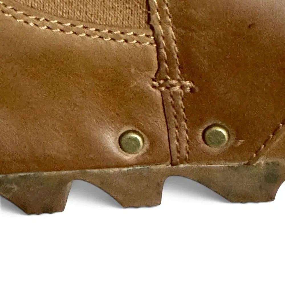 Sorel Joan Arctic Wedge Chelsea Boots Women’s 9.5 Brown Leather NL2334-286